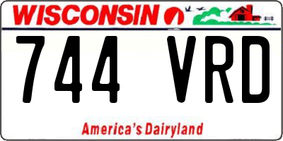 WI license plate 744VRD