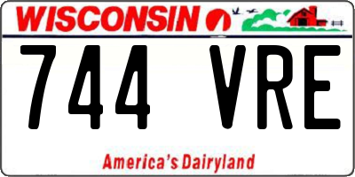 WI license plate 744VRE