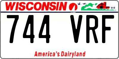 WI license plate 744VRF