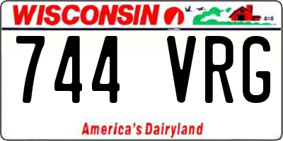 WI license plate 744VRG
