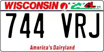 WI license plate 744VRJ