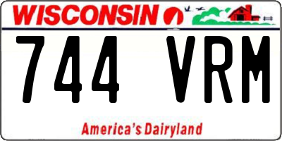 WI license plate 744VRM