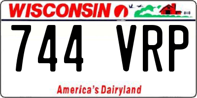 WI license plate 744VRP