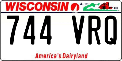 WI license plate 744VRQ