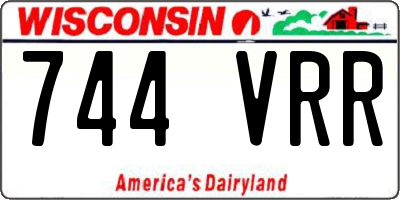 WI license plate 744VRR
