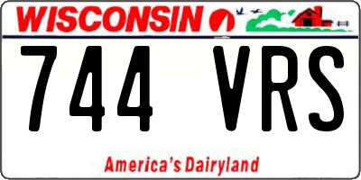 WI license plate 744VRS