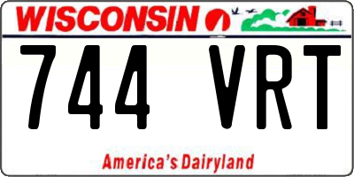 WI license plate 744VRT