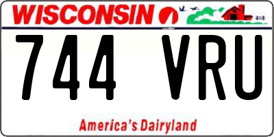 WI license plate 744VRU