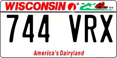 WI license plate 744VRX