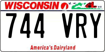 WI license plate 744VRY