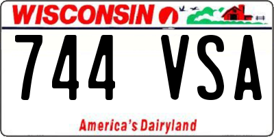 WI license plate 744VSA