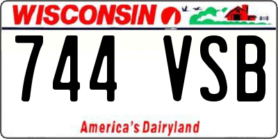 WI license plate 744VSB