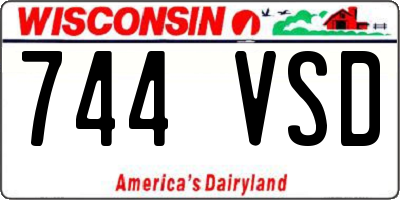 WI license plate 744VSD