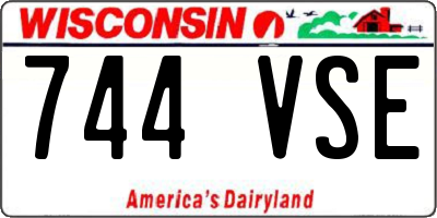 WI license plate 744VSE