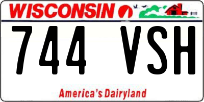 WI license plate 744VSH