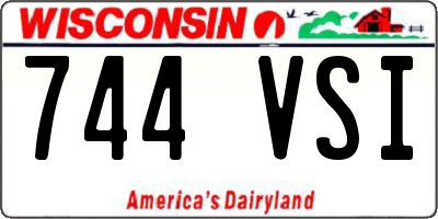 WI license plate 744VSI