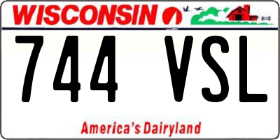 WI license plate 744VSL