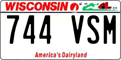 WI license plate 744VSM