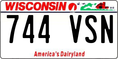 WI license plate 744VSN