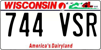 WI license plate 744VSR