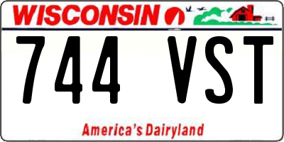 WI license plate 744VST
