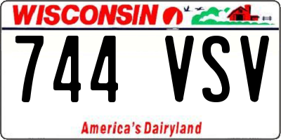 WI license plate 744VSV