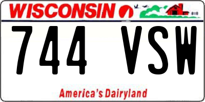WI license plate 744VSW