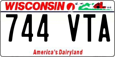 WI license plate 744VTA