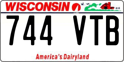 WI license plate 744VTB