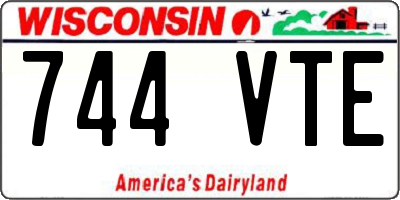 WI license plate 744VTE