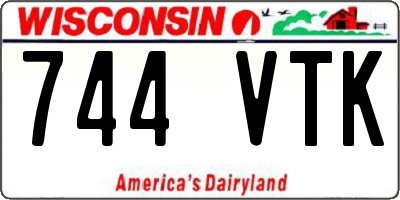 WI license plate 744VTK