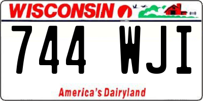 WI license plate 744WJI