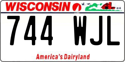 WI license plate 744WJL