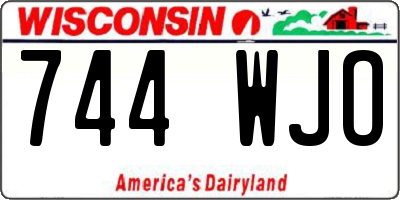 WI license plate 744WJO
