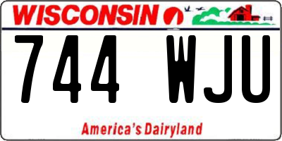 WI license plate 744WJU
