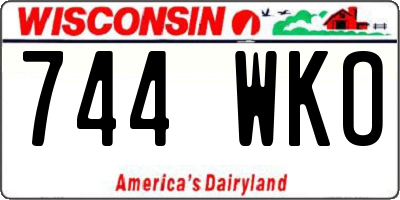WI license plate 744WKO