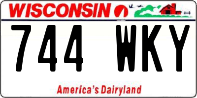 WI license plate 744WKY