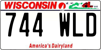 WI license plate 744WLD