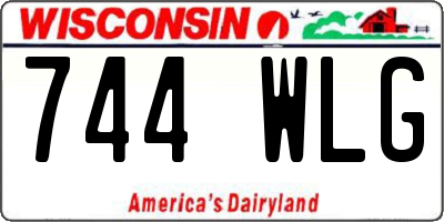 WI license plate 744WLG