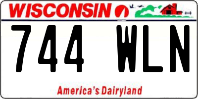 WI license plate 744WLN