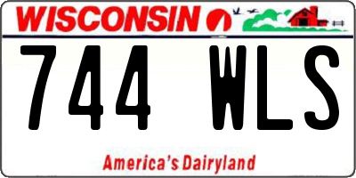 WI license plate 744WLS