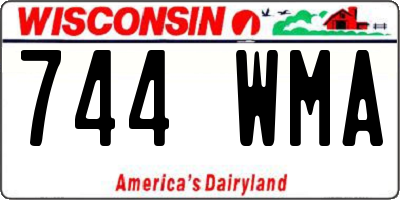 WI license plate 744WMA