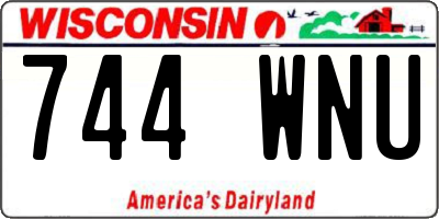 WI license plate 744WNU