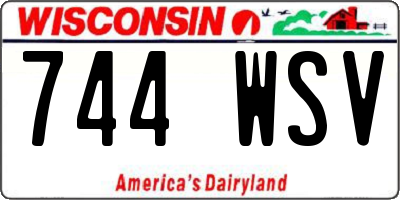 WI license plate 744WSV