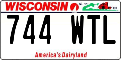 WI license plate 744WTL
