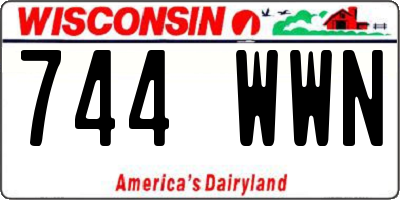 WI license plate 744WWN