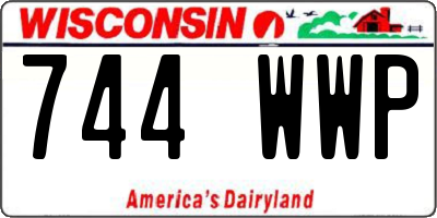 WI license plate 744WWP