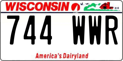 WI license plate 744WWR