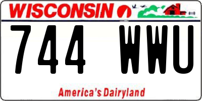 WI license plate 744WWU