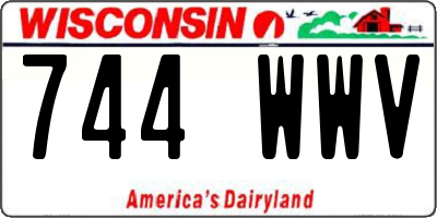 WI license plate 744WWV